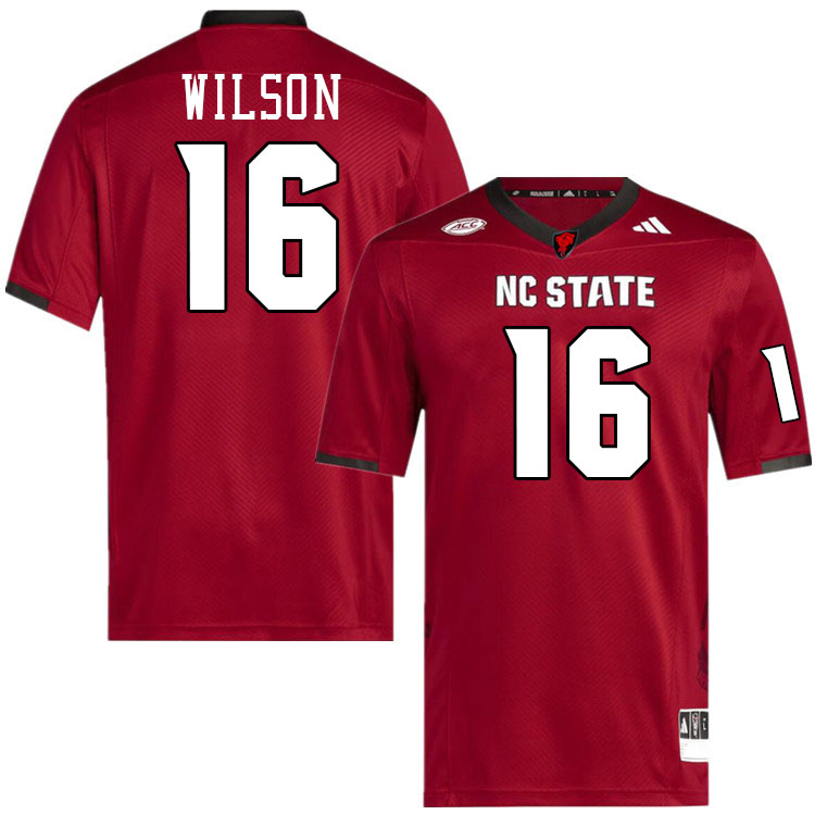 NC State Wolfpack #16 Russell Wilson College Football Jerseys,Uniforms-Red